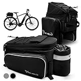 MIVELO - Fahrradtasche für Gepäckträger - Gepäckträgertasche Fahrrad - erweiterbar auf 20L - wasserabweisend -...