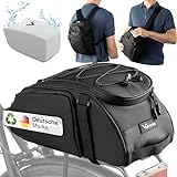 Valkental - 3in1 Fahrradtasche für Gepäckträger - 10L Volumen - Isolierende Gepäckträgertasche mit...