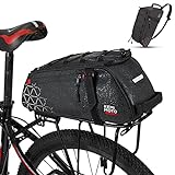 KEMIMOTO 2 IN 1 Gepäckträgertasche, 8L & Wasserdicht Fahrradtaschen für Gepäckträger, Mehrere Fächer, mit...